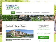 Tablet Screenshot of kentuckylawncare.com